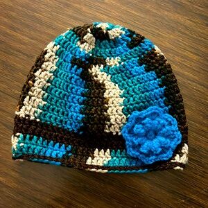 Handmade Crocheted hat with Flower